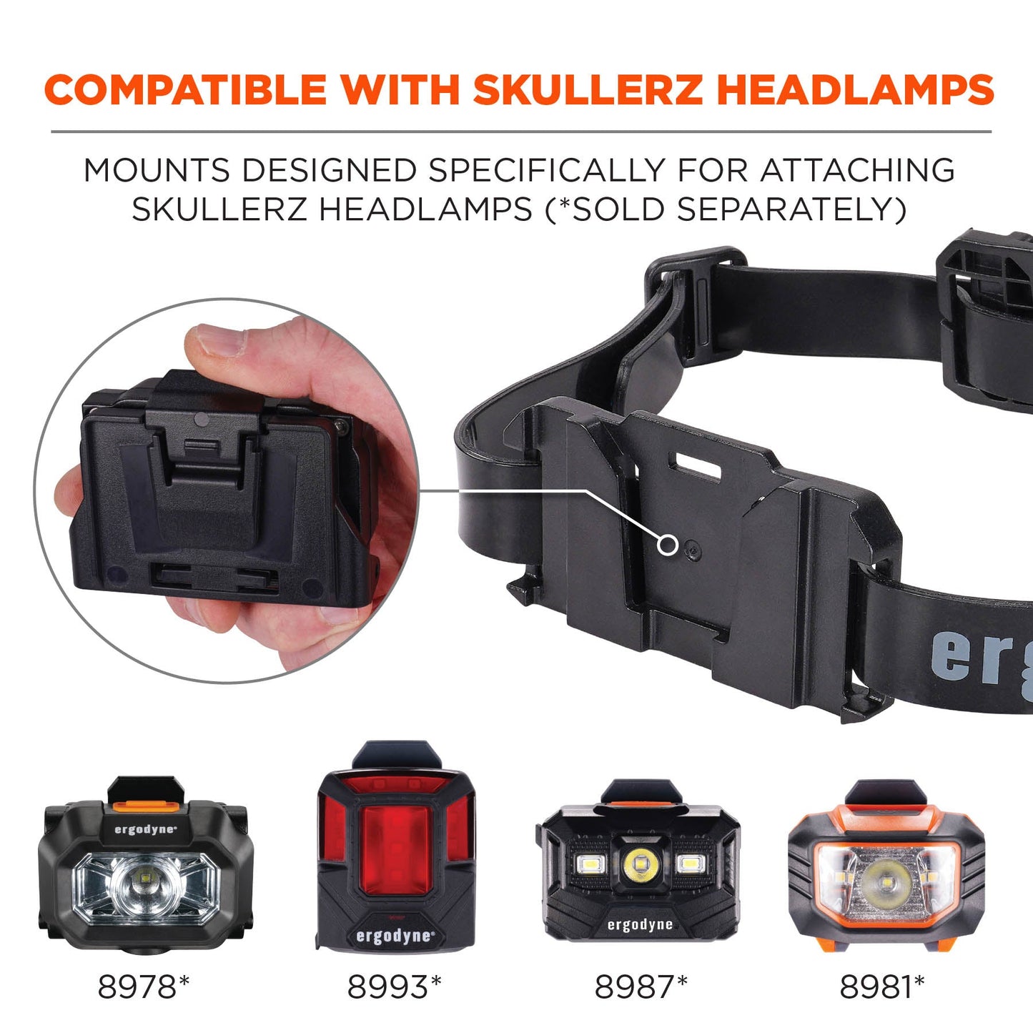 Black Light Mounts - Ergodyne - Flexible Strap