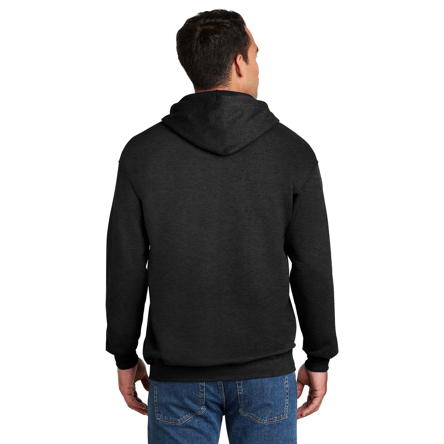 Black Sweatshirts - Hanes - Full-Zip Hooded Style