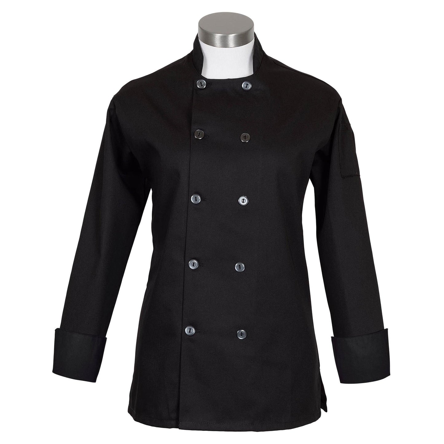 Black Chef Coats - Fame Fabrics - Stylish Twill