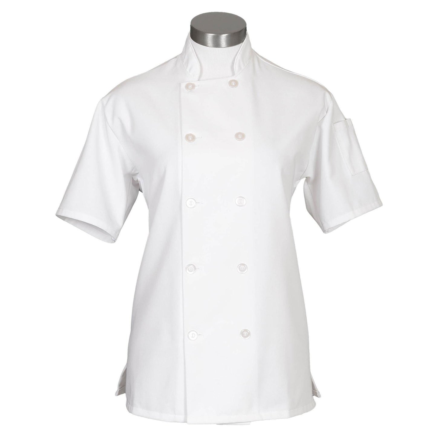 Black Chef Coat - Fame Fabrics - Short Sleeve Design