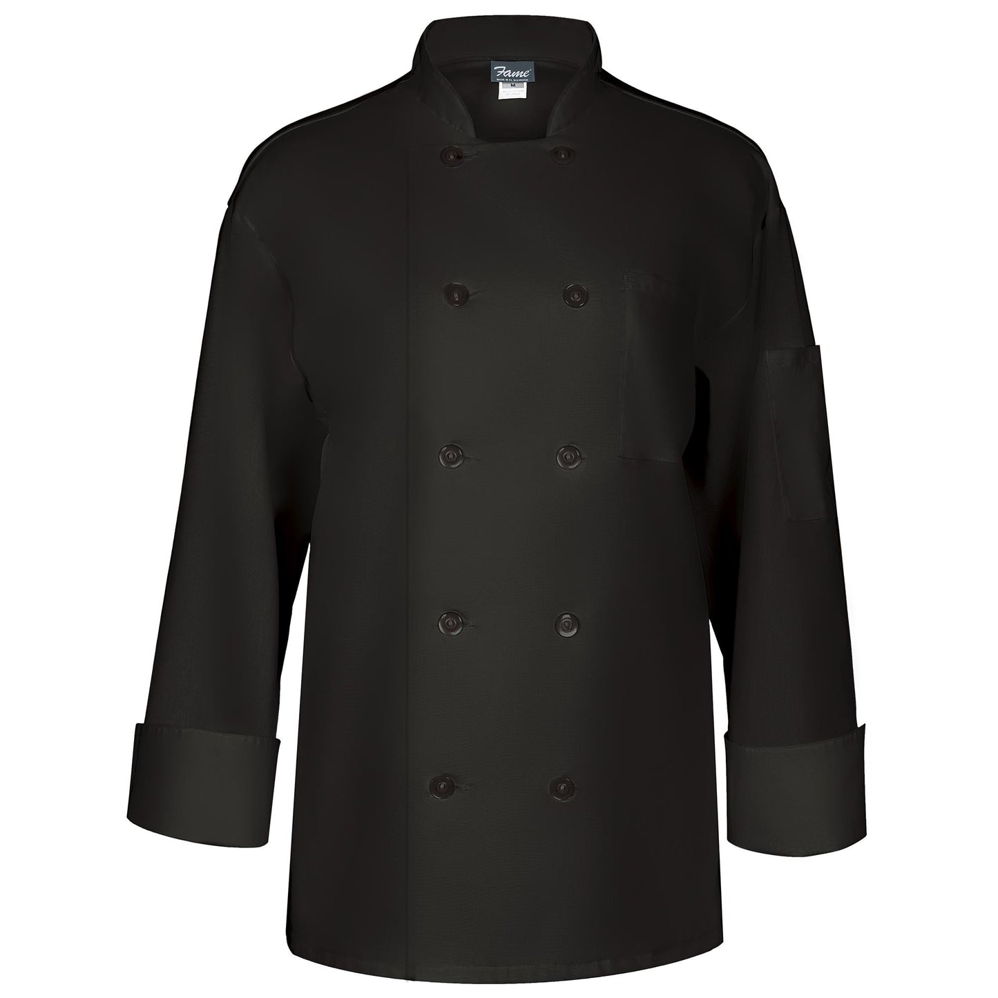 Black Chef Coats - Fame Fabrics - Breathable Design