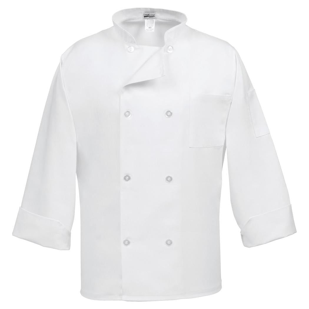 White Chef Coats - Fame Fabrics - Durable Twill