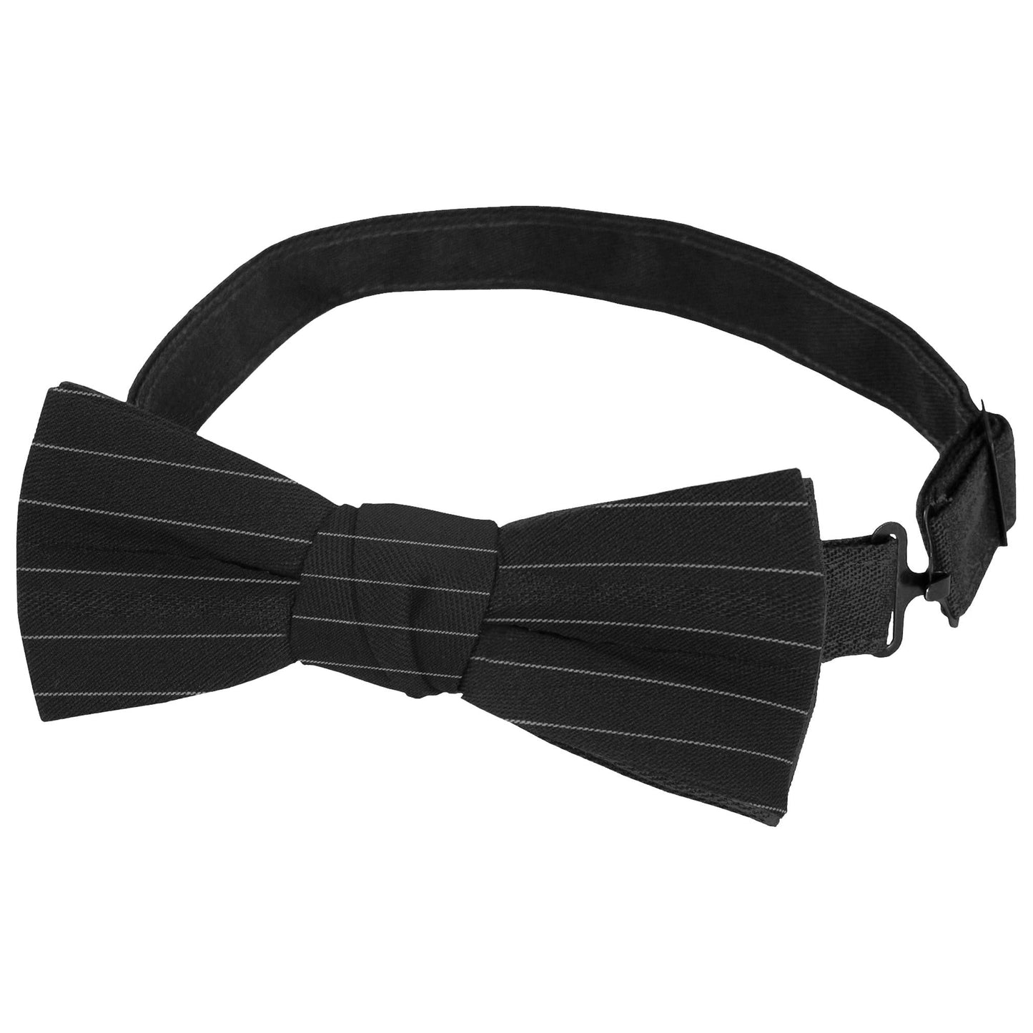 Black Pinstripe Bow Tie - Fame Fabrics - Stylish Design