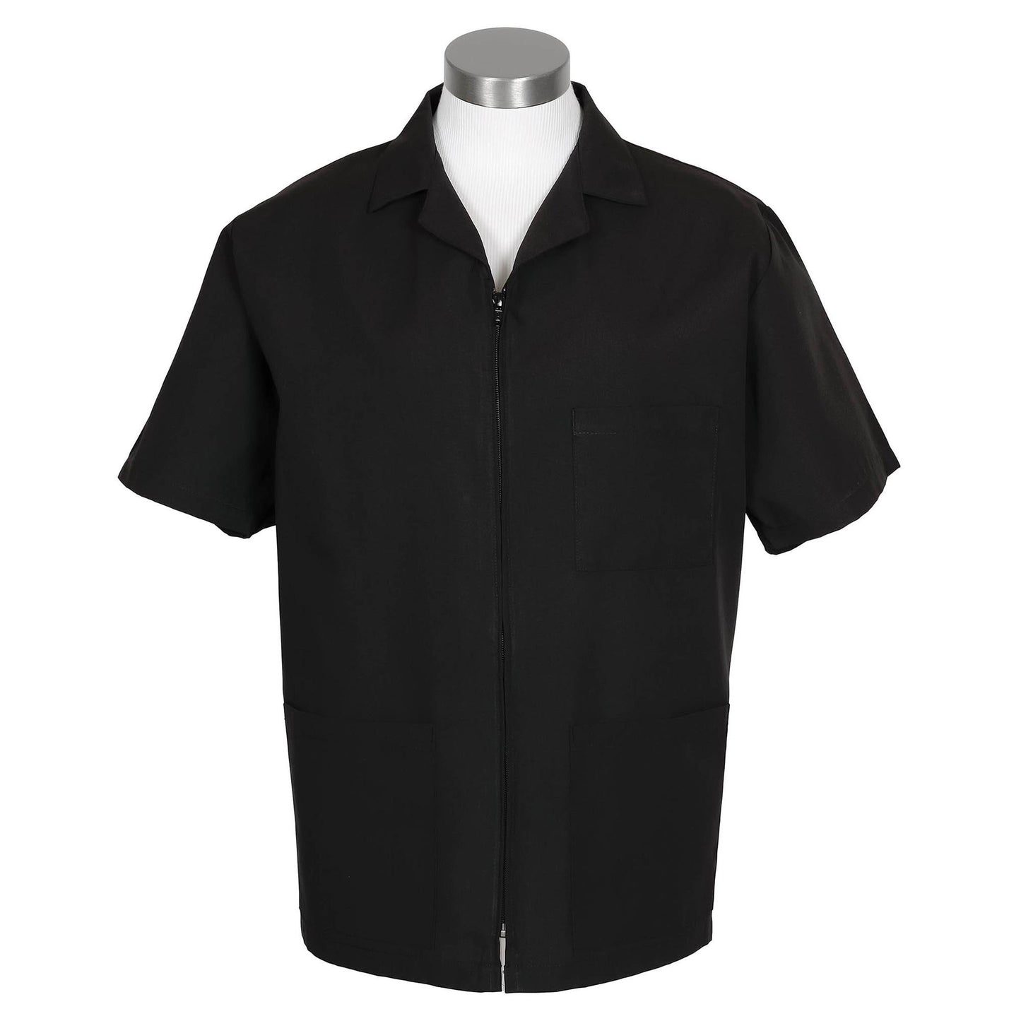 Black Smocks - Fame Fabrics - Durable Unisex Zipper