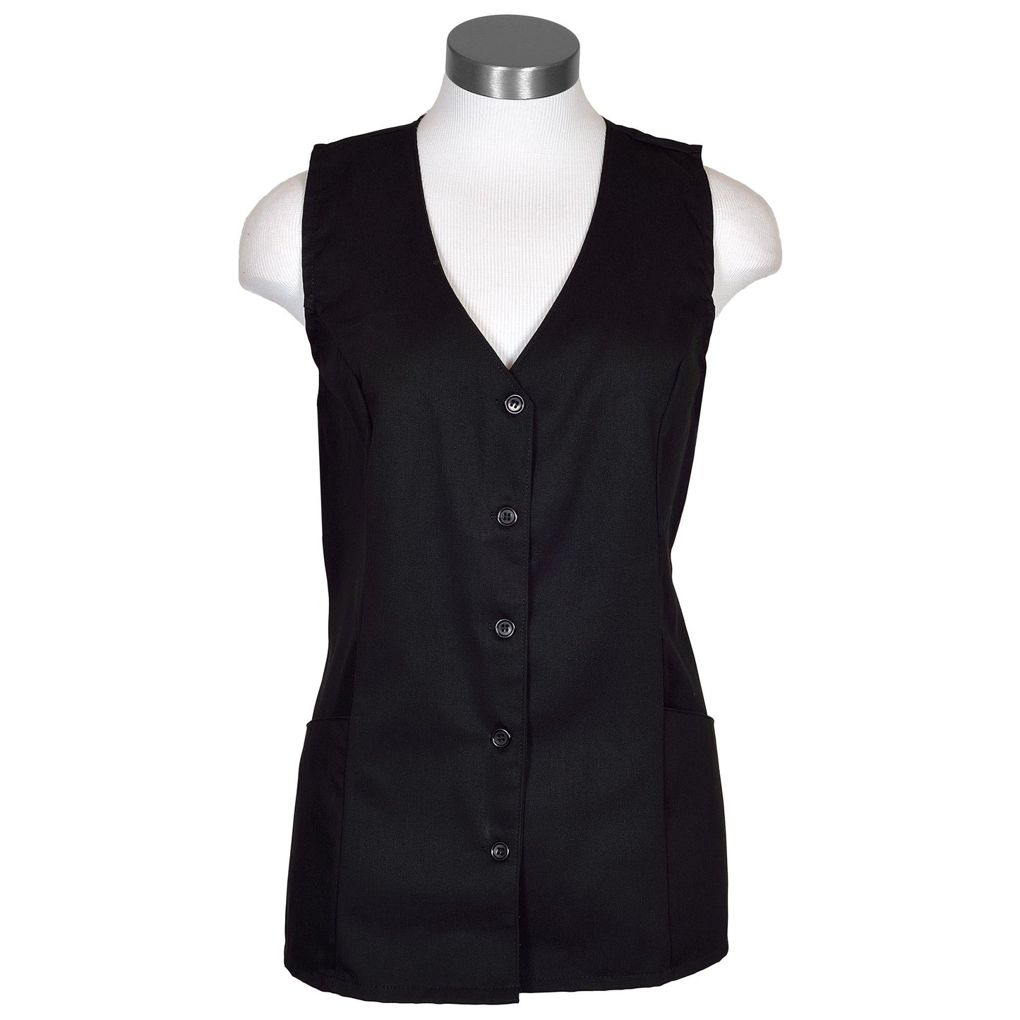 Black Vests - Fame Fabrics - Two Pocket Tunic