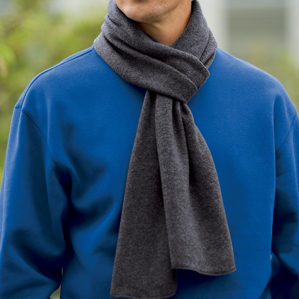 Black Scarves - Plush Scarf - Port Authority - Warm Fleece