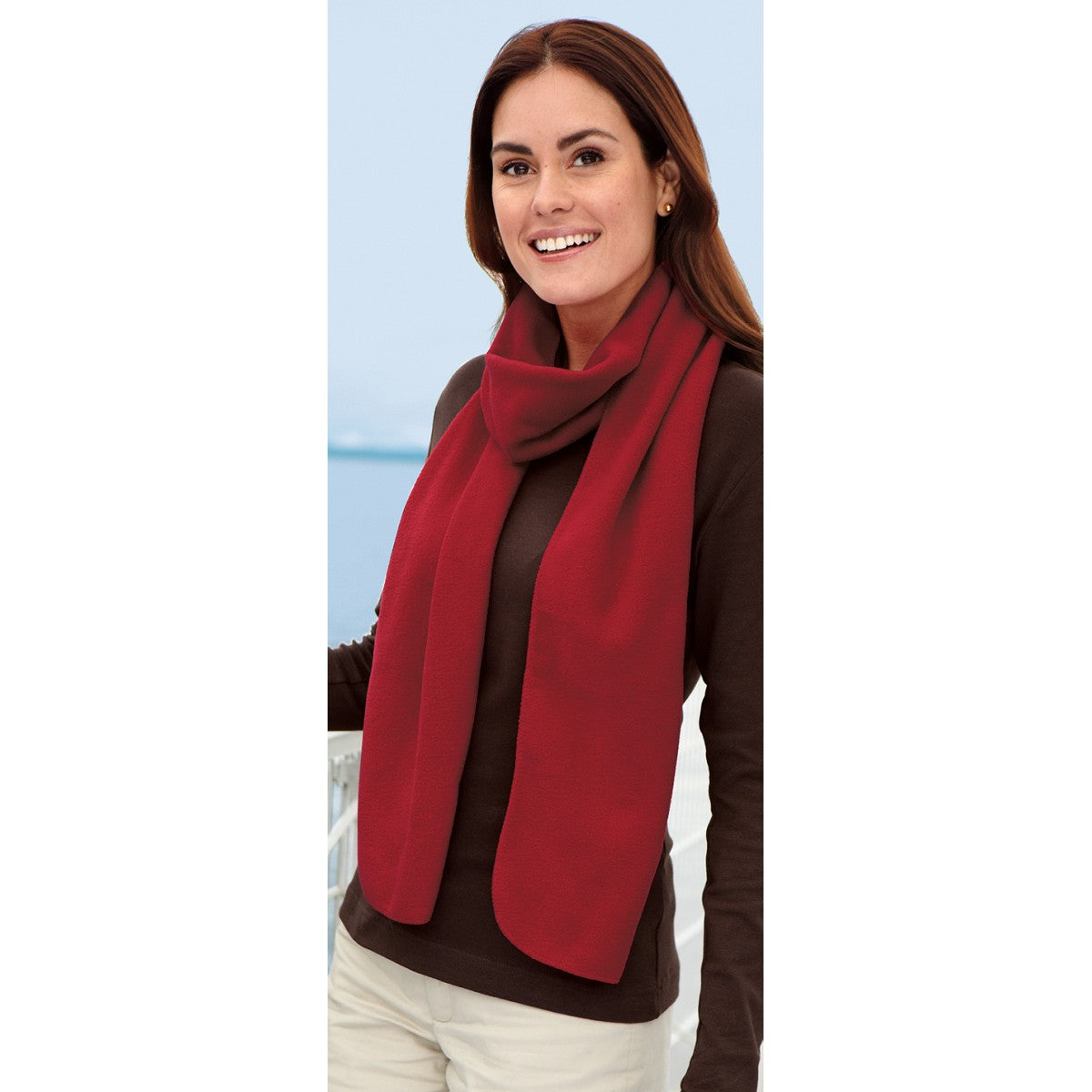 Black Scarves - Plush Scarf - Port Authority - Warm Fleece