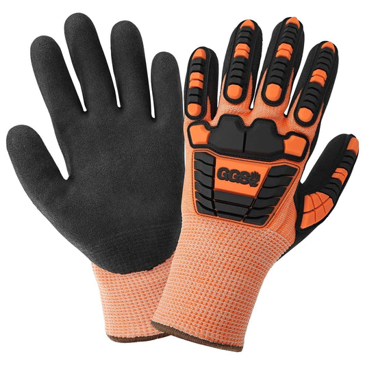 Orange Waterproof Knit Gloves - Global Glove - Insulated Warm