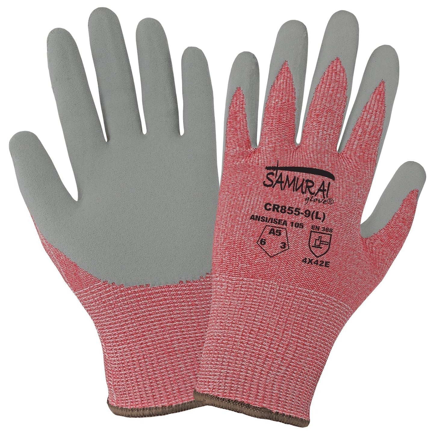 Red Knit Gloves - Global Glove - High-Visibility Comfort
