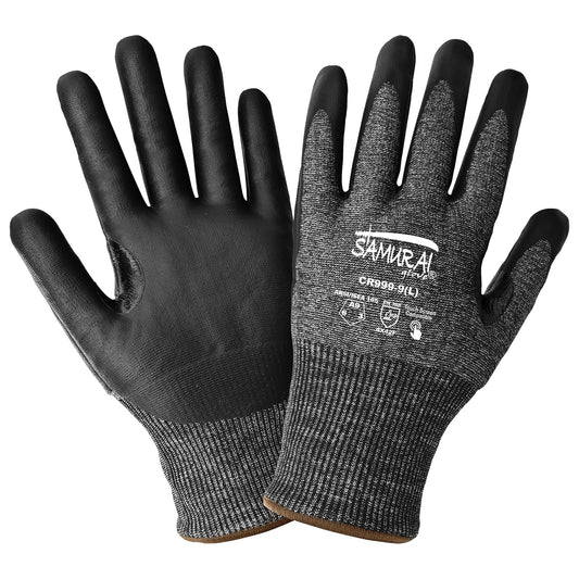 Gray String Knit Gloves - Global Glove - Cut Resistant