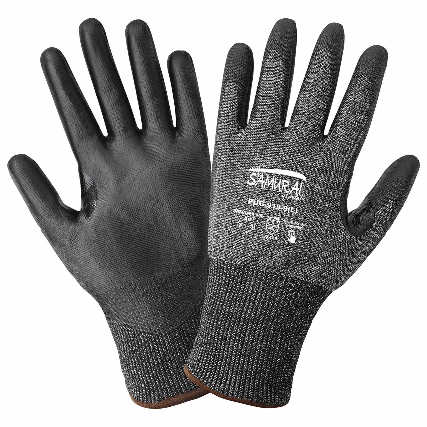 Black String Knit Gloves - Global Glove - Cut Resistant