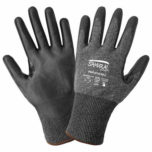 Black String Knit Gloves - Global Glove - Cut Resistant