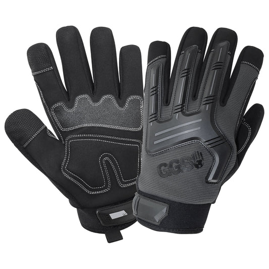Gray Performance Gloves - Global Glove - Impact Protection