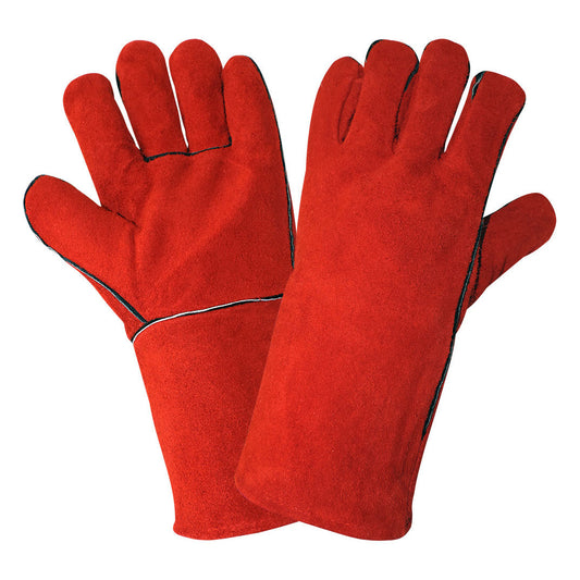 Red Leather Gloves - Global Glove - Durable Protection