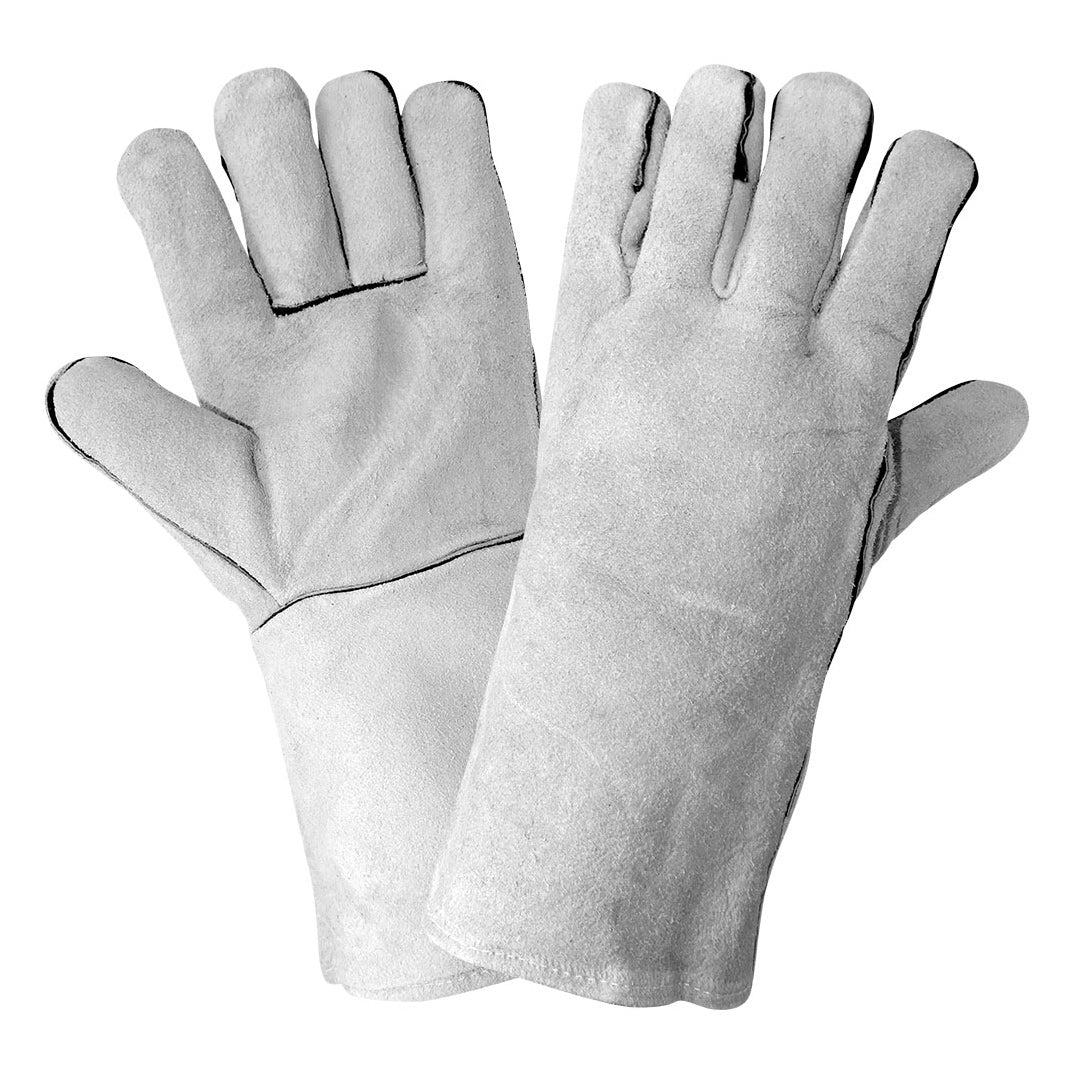 Gray Leather Gloves | Global Glove | 1200Ge Economy Split Welding