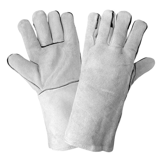 Gray Leather Gloves | Global Glove | 1200Ge Economy Split Welding