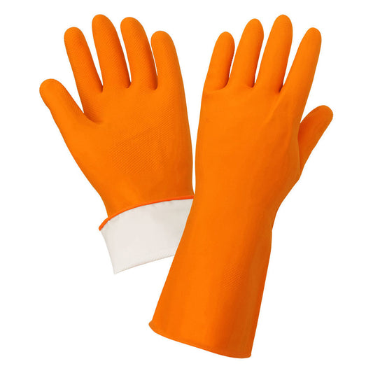 Orange Rubber Gloves - Global Glove - Comfortable Grip