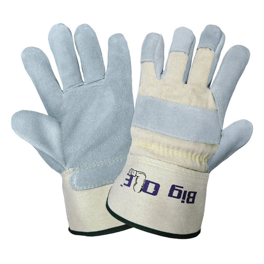 Gray Leather Gloves - Global Glove - Premium Cowhide