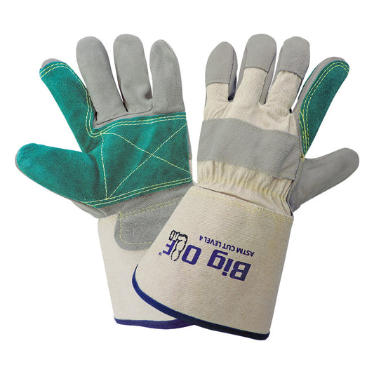 Gray Leather Gloves - Global Glove - Durable Design