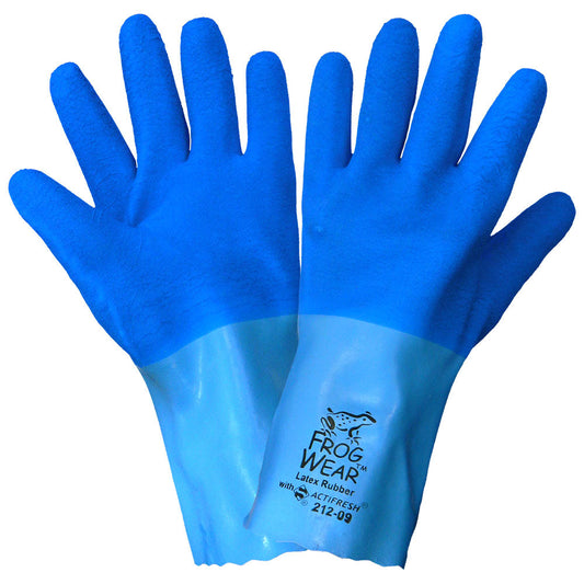 Blue Rubber Gloves - Global Glove - Durable Design