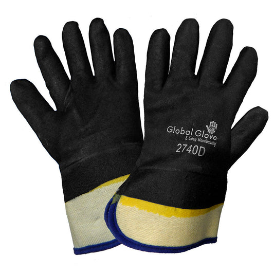 Black Rubber Gloves - Global Glove - Durable PVC