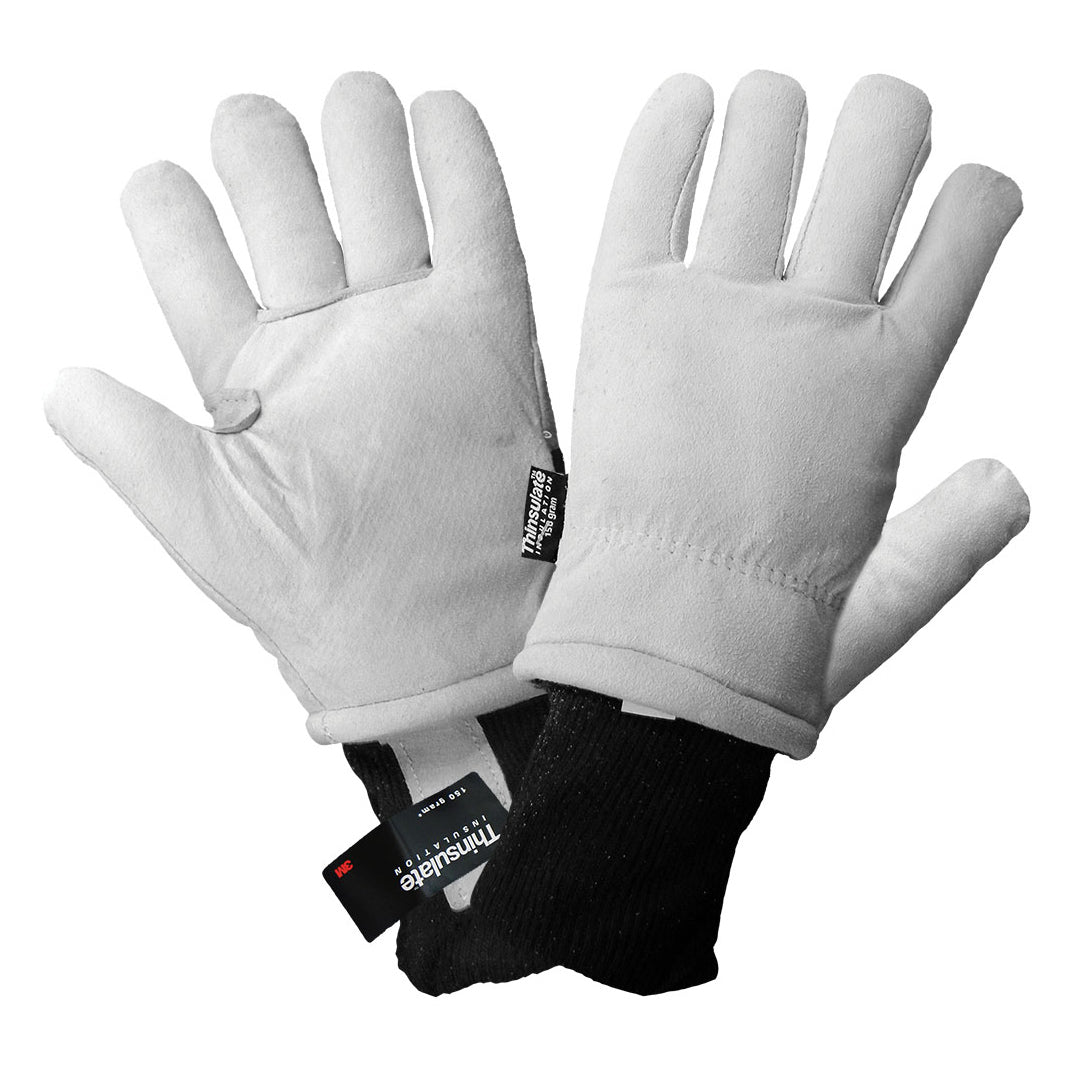 Gray Leather Gloves | Global Glove | 2800Gdc Premium Goatskin Insulated Freezer
