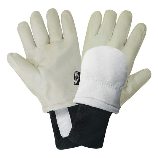 Gray Leather Gloves | Global Glove | 2800Glp Premium Latex Dipped Freezer