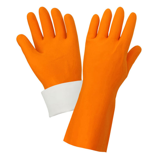 Orange Rubber Gloves - Global Glove - Honeycomb Grip