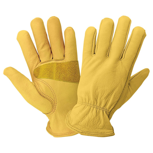 Yellow Leather Gloves - Global Glove - Durable Cowhide
