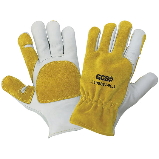 White Leather Gloves - Global Glove - Durable Protection