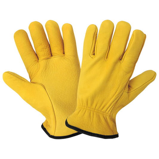 Yellow Leather Gloves - Global Glove - Unlined Deerskin