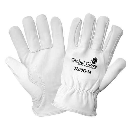 White Leather Gloves - Global Glove - Premium Goatskin