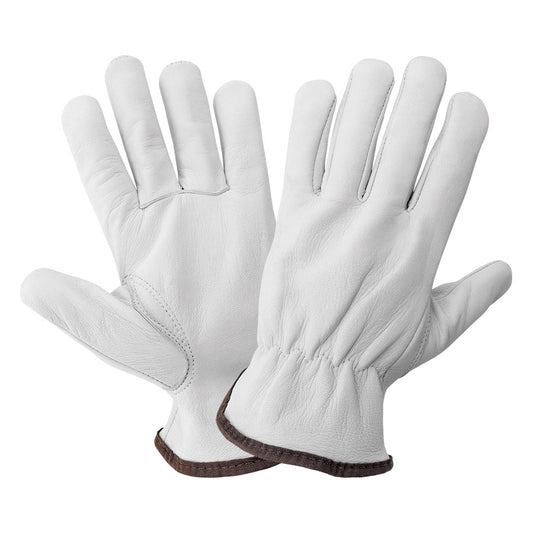 White Leather Gloves - Global Glove - Economy Quality