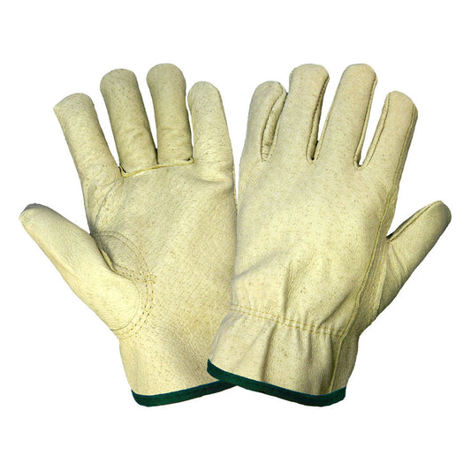 Tan Leather Gloves - Global Glove - Durable Pigskin