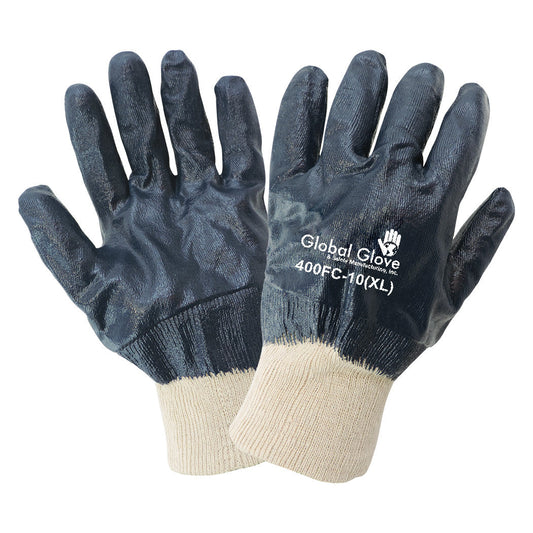 Blue Durable Knit Gloves - Global Glove - Nitrile Coated