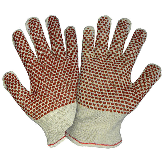 Red/White Cotton Gloves - Global Glove - Heat Resistant