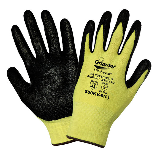 Yellow/Black Durable Knit Gloves - Global Glove - Cut Resistant