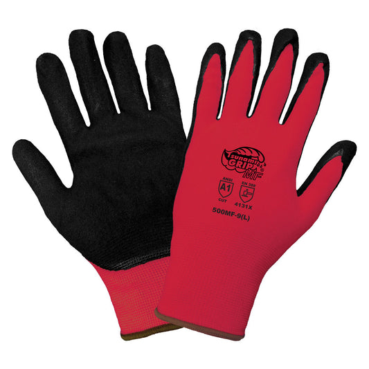 Red Knit Gloves - Global Glove - Durable Grip