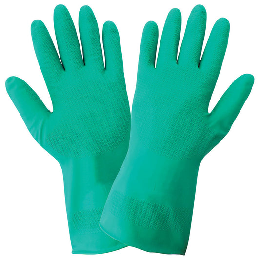 Green Rubber Gloves - Global Glove - Nitrile Comfort