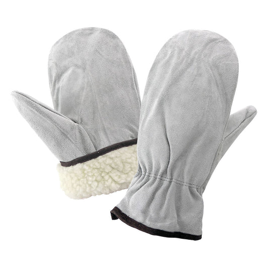 Gray Leather Gloves | Global Glove | 51Mit Insulated Cowhide Chopper Mittens
