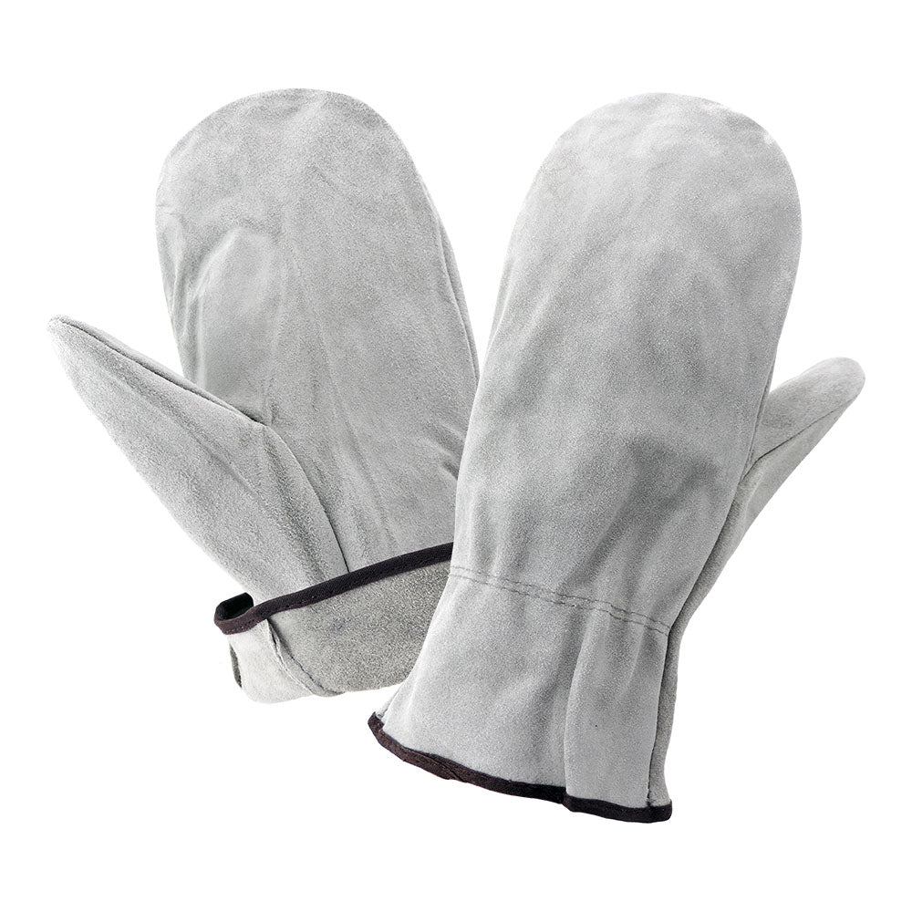 Gray Leather Gloves | Global Glove | 52Mit Unlined Cowhide Chopper Mittens