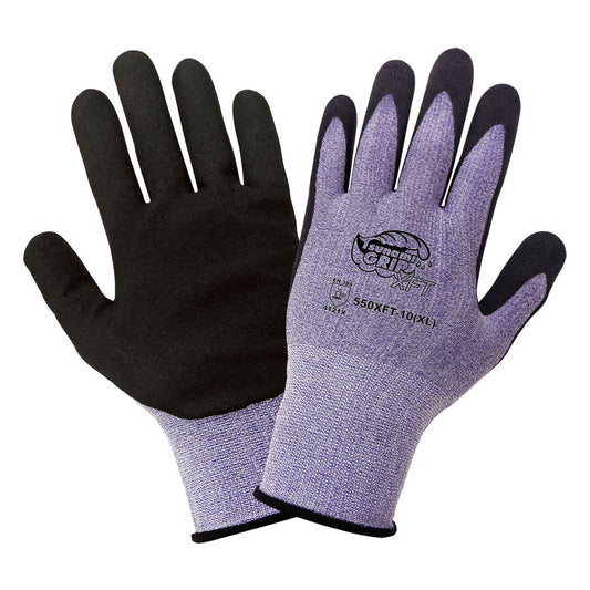 Blue String Knit Gloves - Global Glove - Enhanced Grip