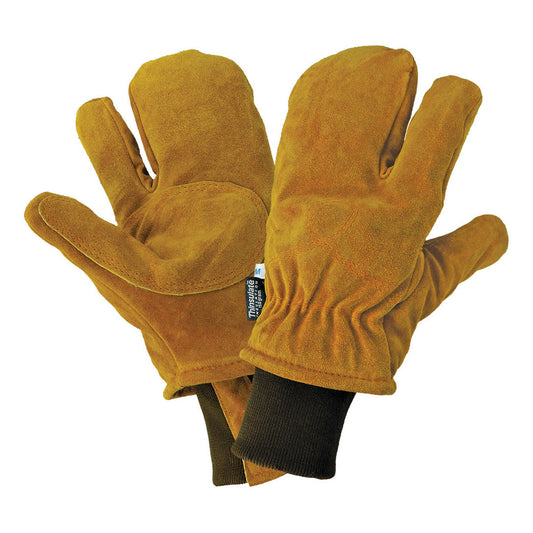 Brown Leather Gloves - Global Glove - Insulated Protection
