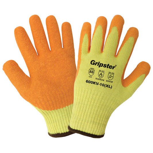 Yellow/Orange Knit Gloves - Global Glove - Cut Resistant