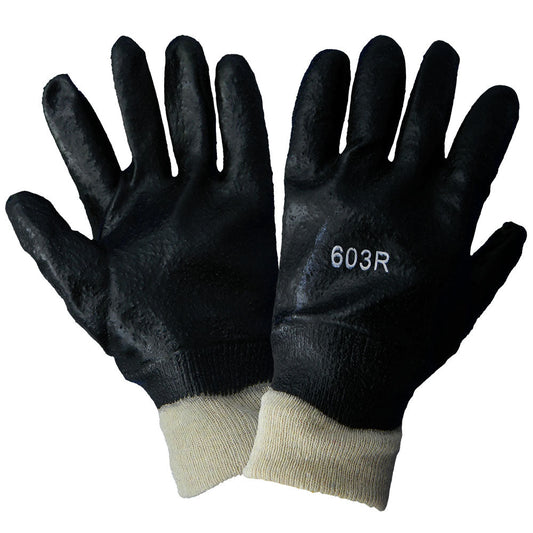 Black String Knit Gloves - Global Glove - Durable Grip