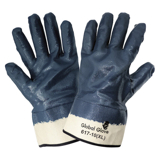 Blue String Knit Gloves - Global Glove - Durable Grip
