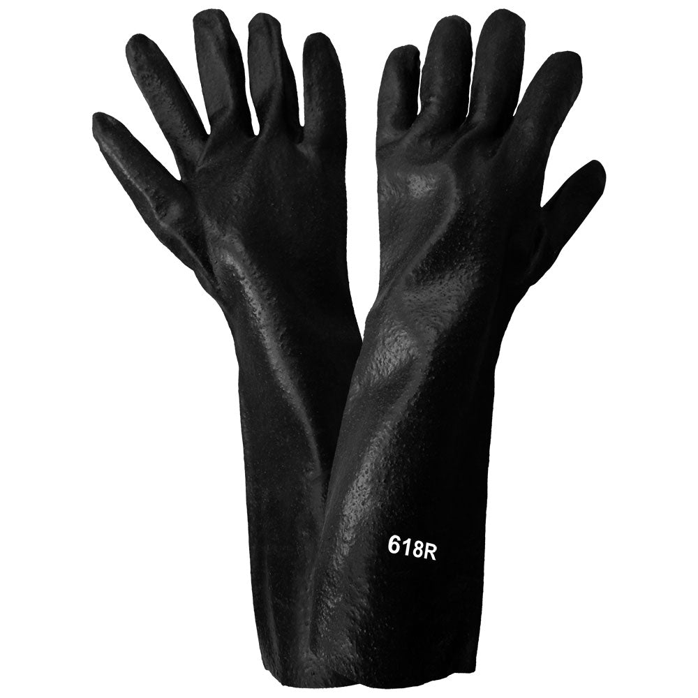 Black Rubber Gloves - Global Glove - Durable Grip