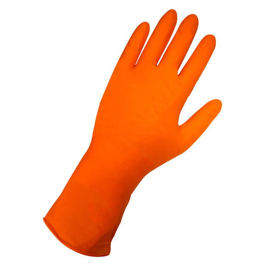 Orange Disposable Gloves - Global Glove - Powder-Free Nitrile