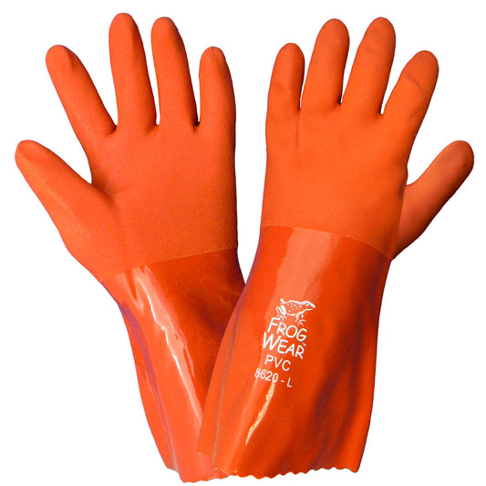 Orange Rubber Gloves - Global Glove - Chemical Resistant