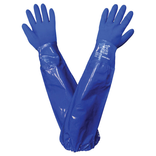 Blue Rubber Gloves - Global Glove - Flexible Grip
